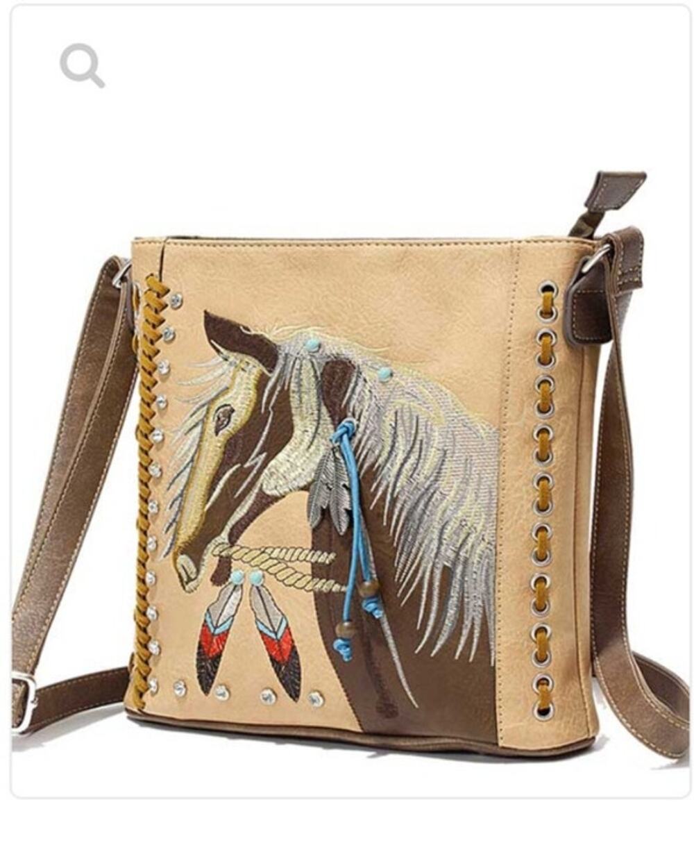 MC Handbags Mane Western Mane Embroidery Crossbody Bag